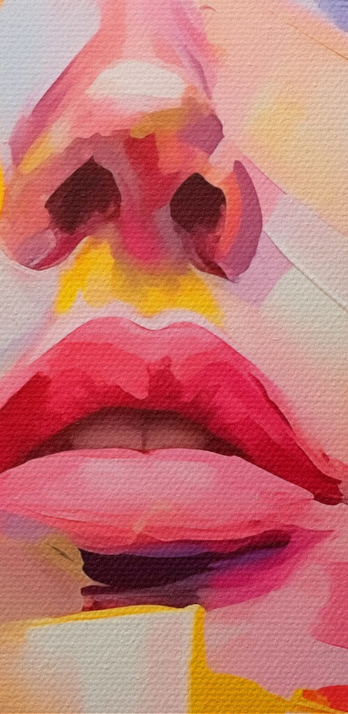 Painting of a woman's face