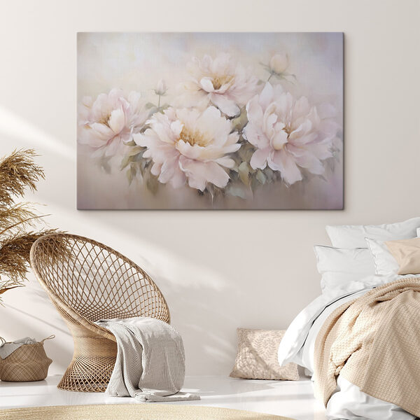 Painting of flowers on a white background Painting of flowers on a white background