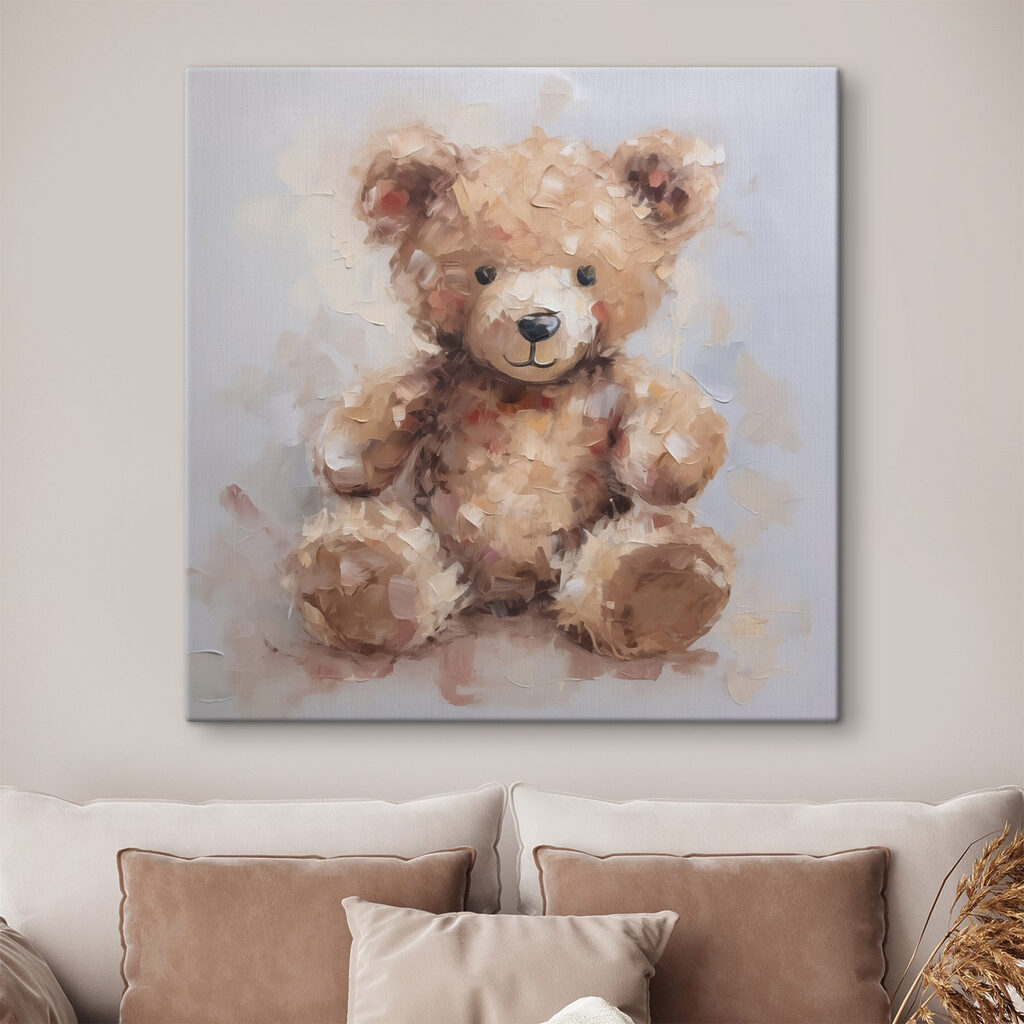 Painting of a teddy bear