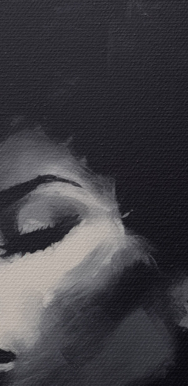 Painting of a woman with a big afro Painting of a woman with a big afro