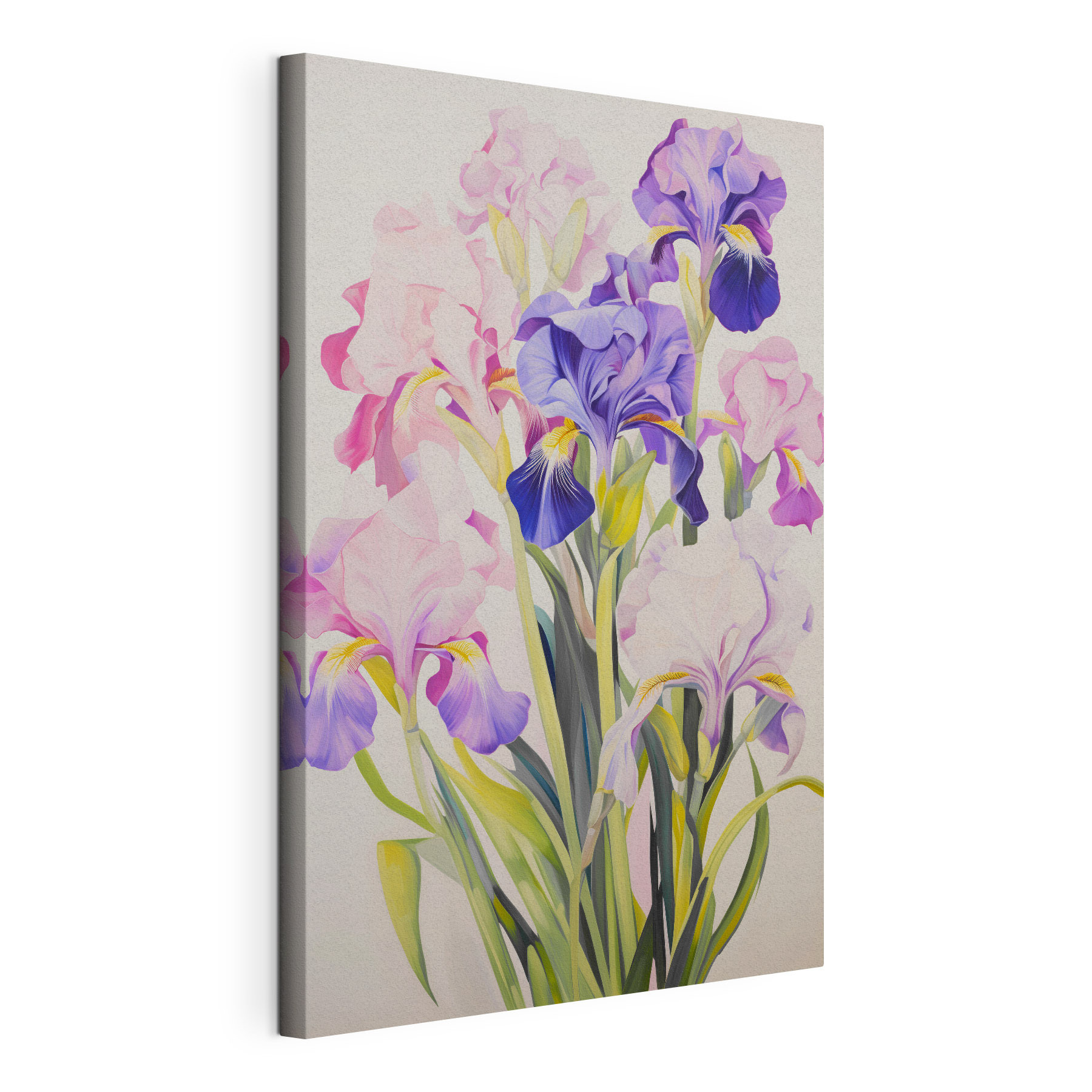 Painting of flowers on a white background