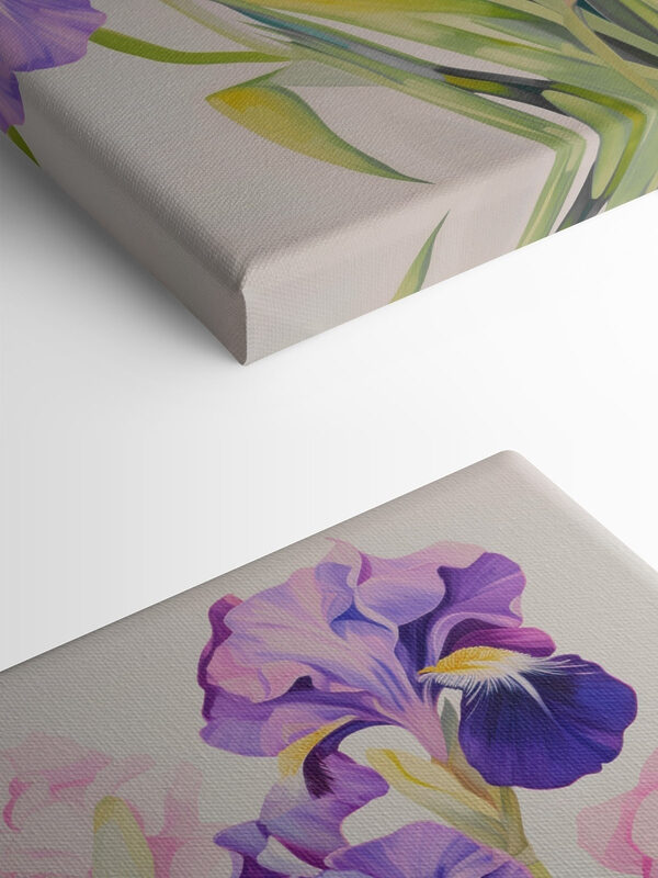 Painting of flowers on a white background