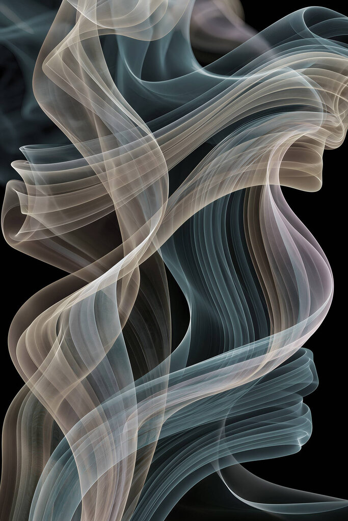 Flowing waves of soft color