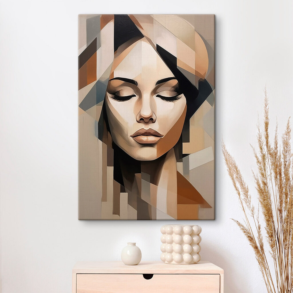 Painting of a woman's face