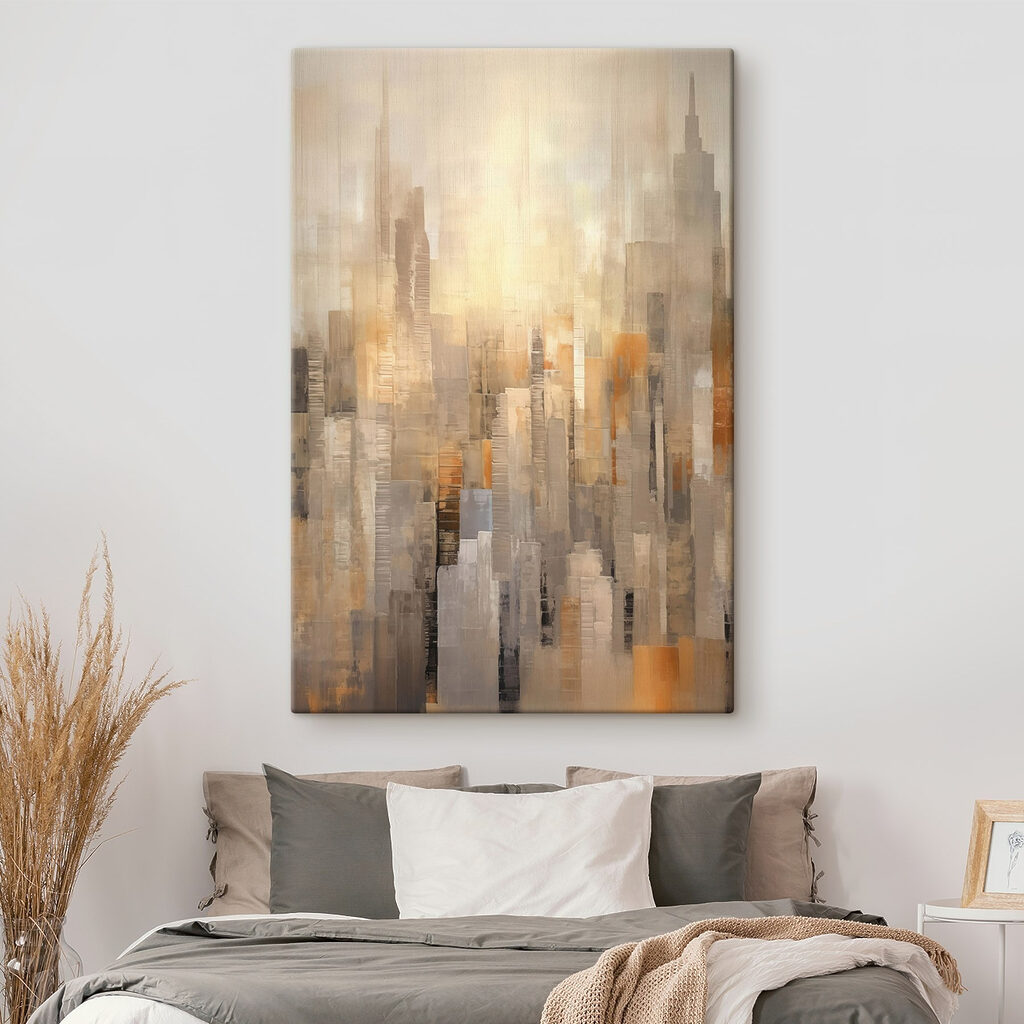 Painting of a city Painting of a city