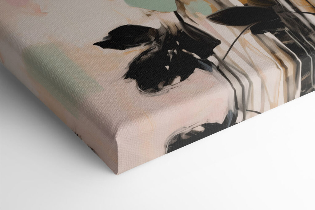 Painting of flowers on a white surface Painting of flowers on a white surface