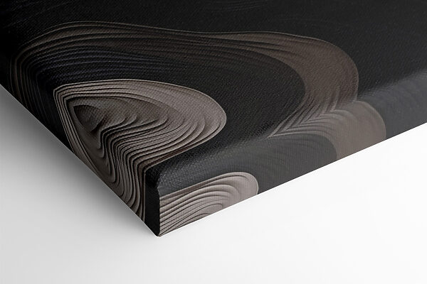 Black and white and brown wavy lines