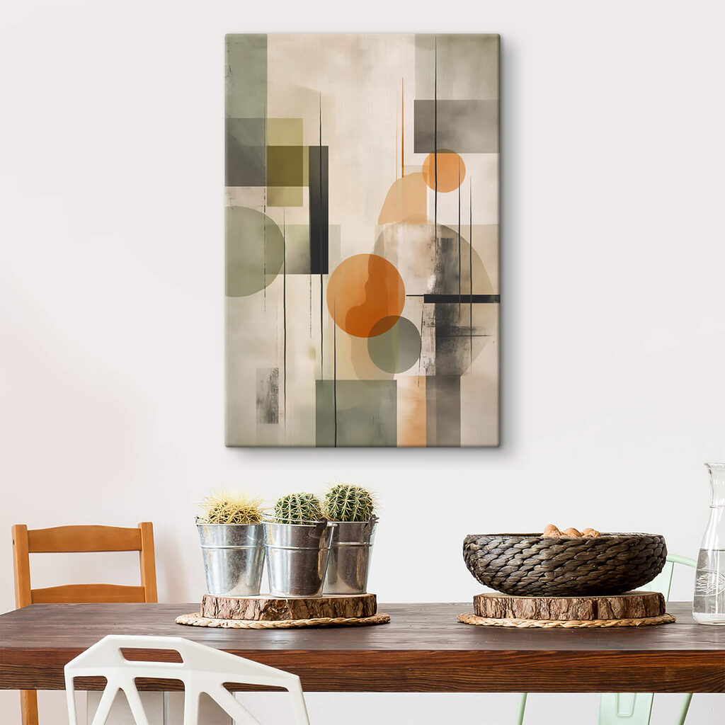 Painting of circles and squares Painting of circles and squares