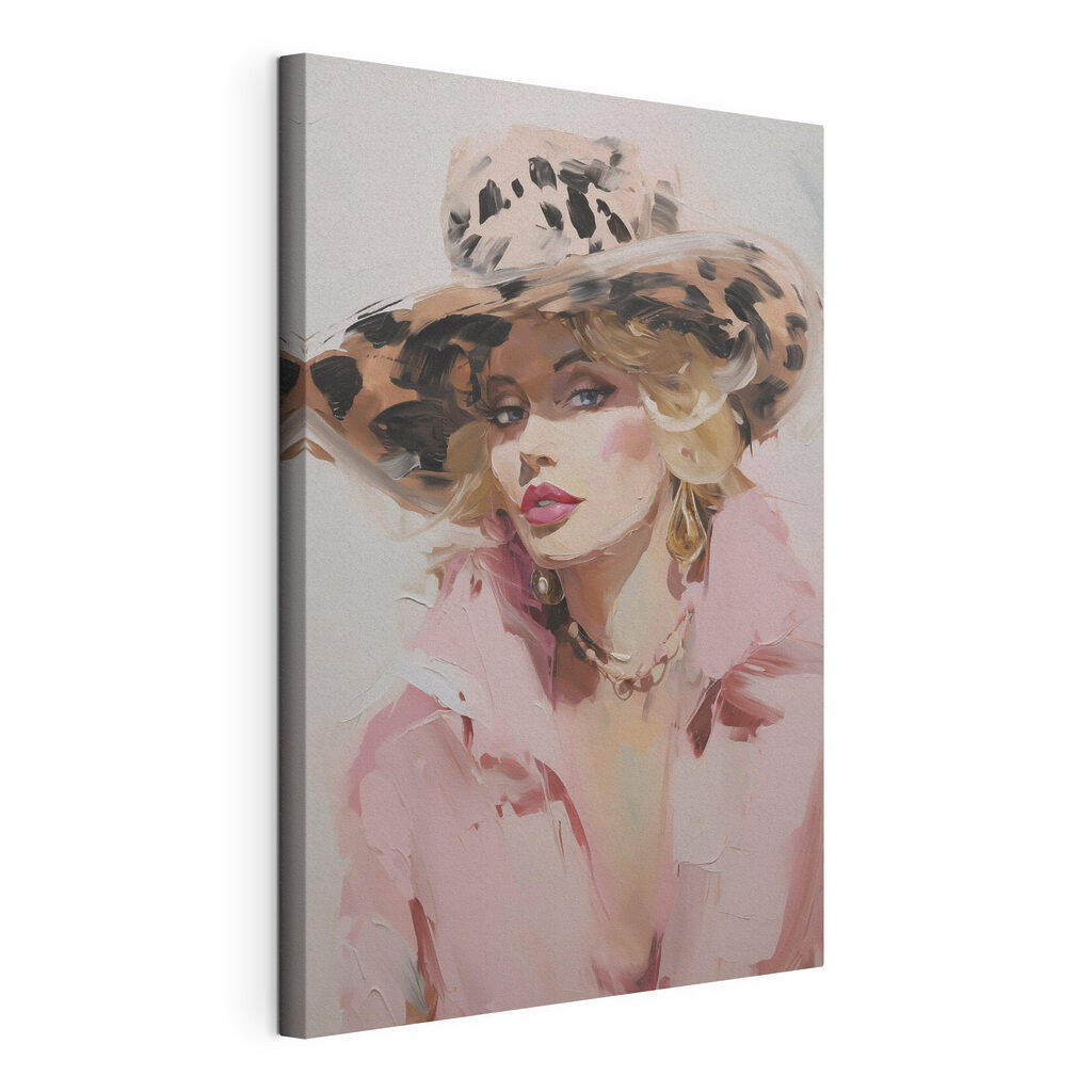 Painting of a woman wearing a hat