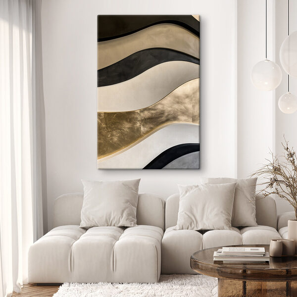 - Wavy patterns in neutral tones
