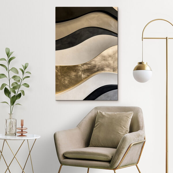 - Wavy patterns in neutral tones