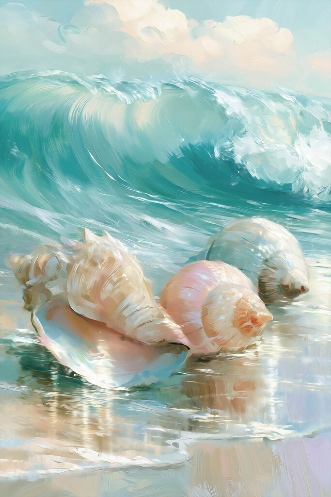 Group of seashells on a beach Group of seashells on a beach