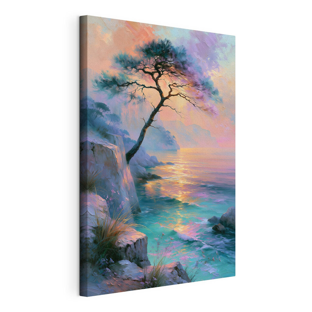 Tree on a cliff by the water
