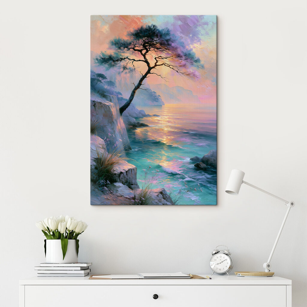 Tree on a cliff by the water