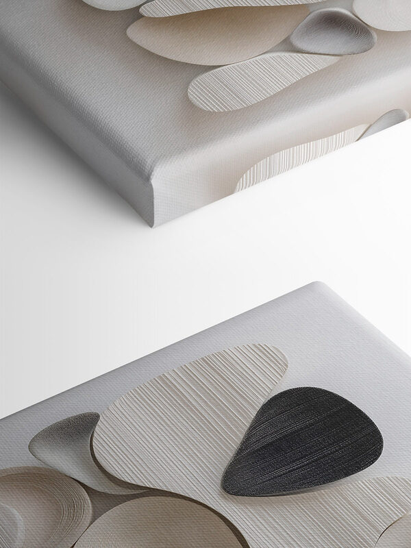 Wall art of black and white shapes Wall art of black and white shapes