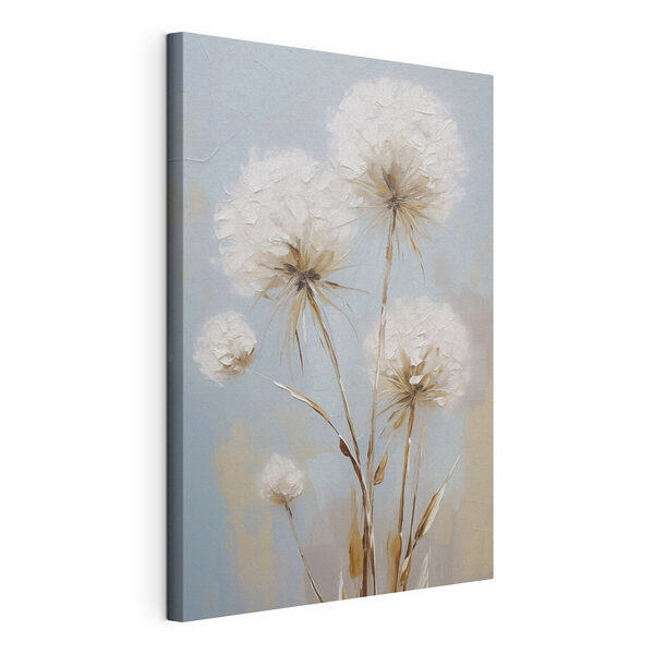 Tableaux Tableaux Peinture représentant des fleurs sur fond bleu (UGS : s49895)