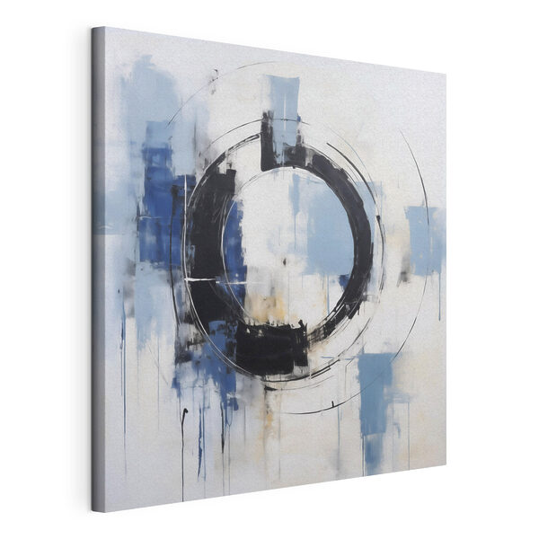 Tableaux Peinture représentant un cercle réalisé à la peinture bleue et blanche (UGS : s49899) Tableaux Tableaux Peinture représentant un cercle réalisé à la peinture bleue et blanche (UGS : s49899)