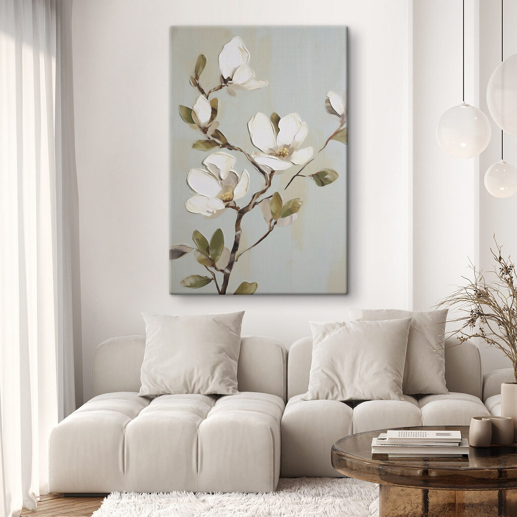 Painting of a white flower Painting of a white flower