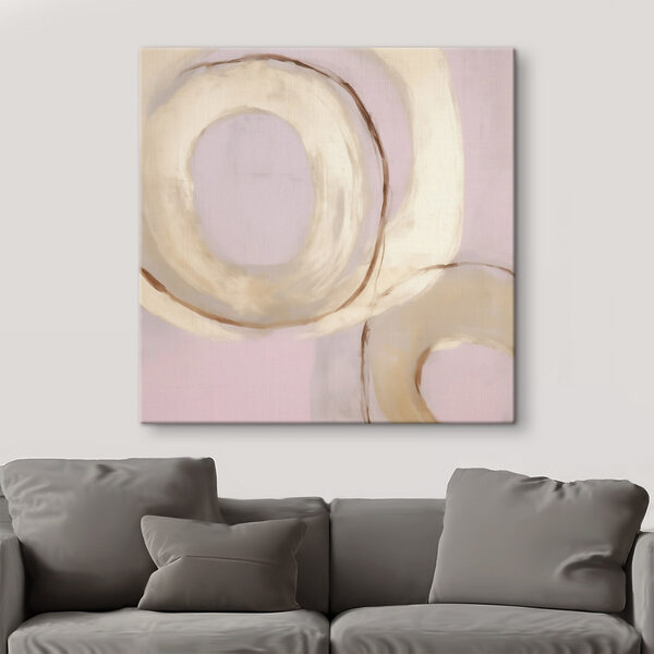 Painting of circles on a pink background Painting of circles on a pink background