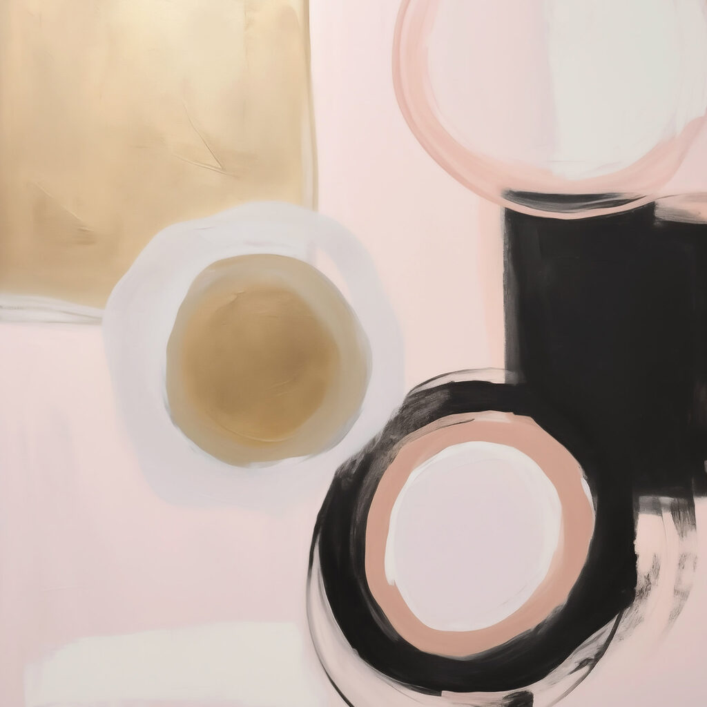 Painting of circles and squares Painting of circles and squares