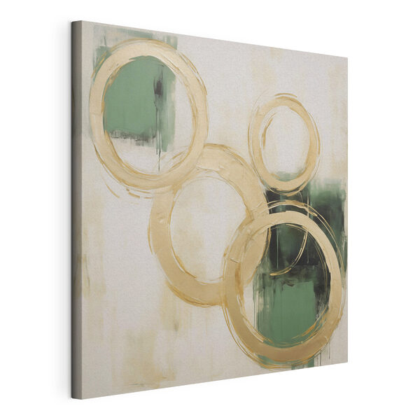 Tableaux Tableaux Peinture de cercles et peinture verte (UGS : s49907)
