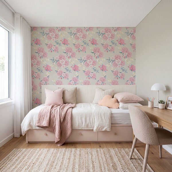 Motif de fleurs roses