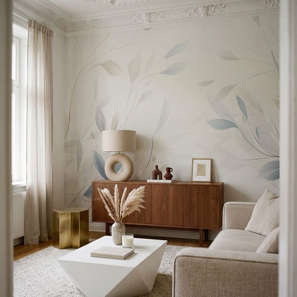 Fond blanc avec des feuilles
