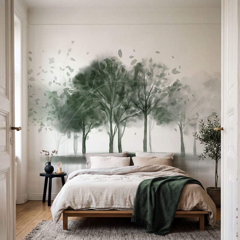 Groupe d'arbres feuillus Groupe d'arbres feuillus