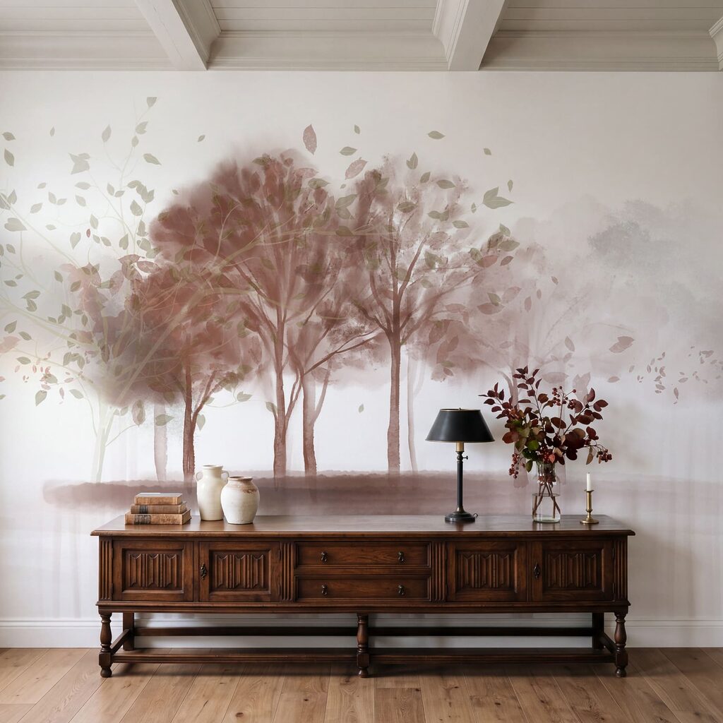 Groupe d'arbres feuillus