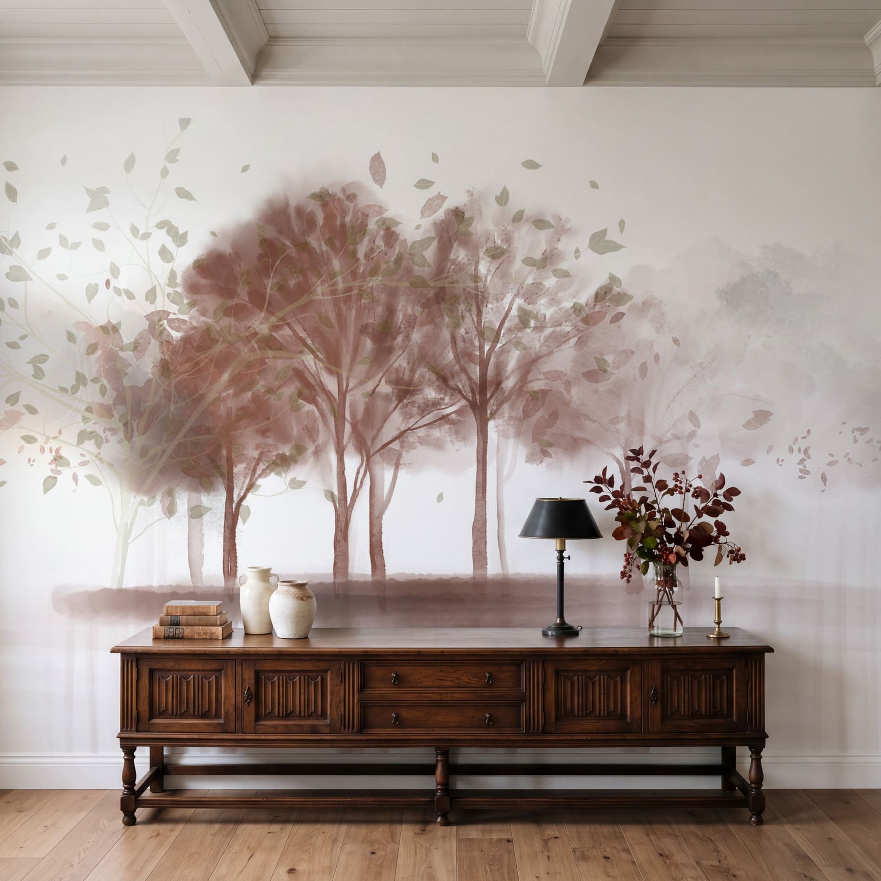 Groupe d'arbres feuillus