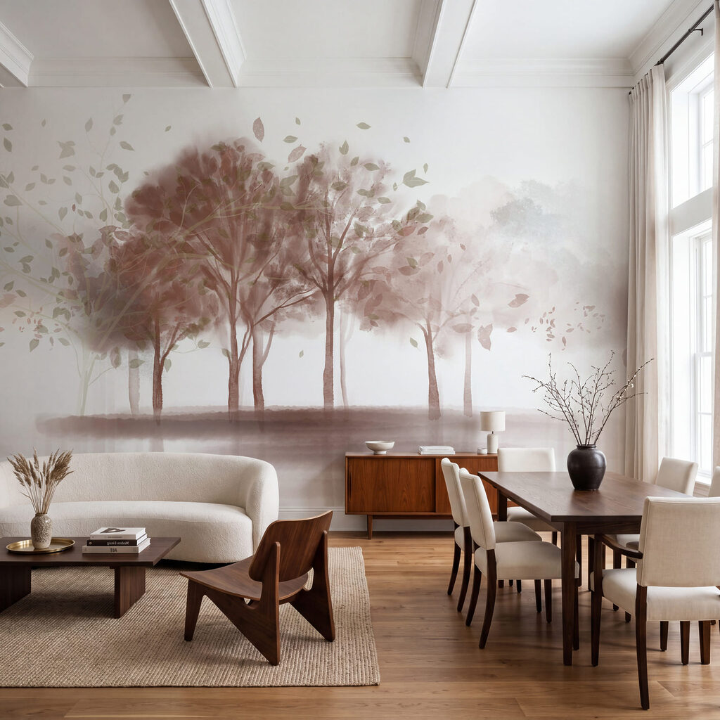 Groupe d'arbres feuillus
