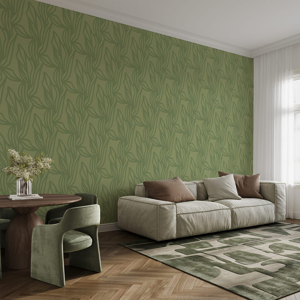 Motif vert avec des feuilles Motif vert avec des feuilles