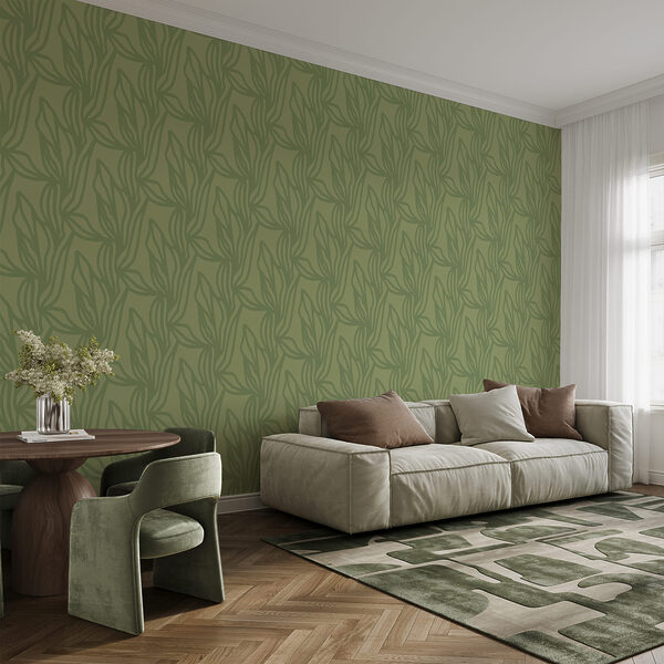 Motif vert avec des feuilles Motif vert avec des feuilles