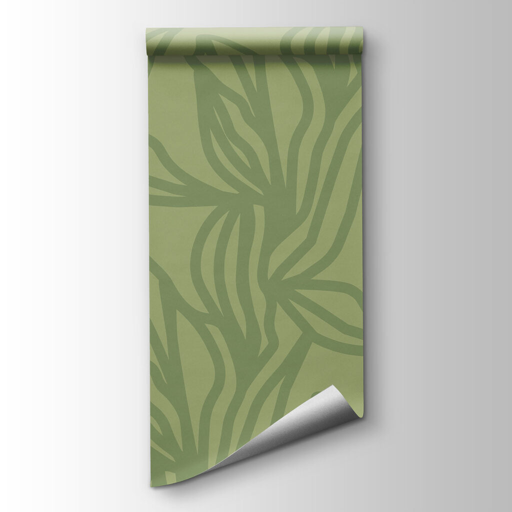 Green pattern with leaves Green pattern with leaves