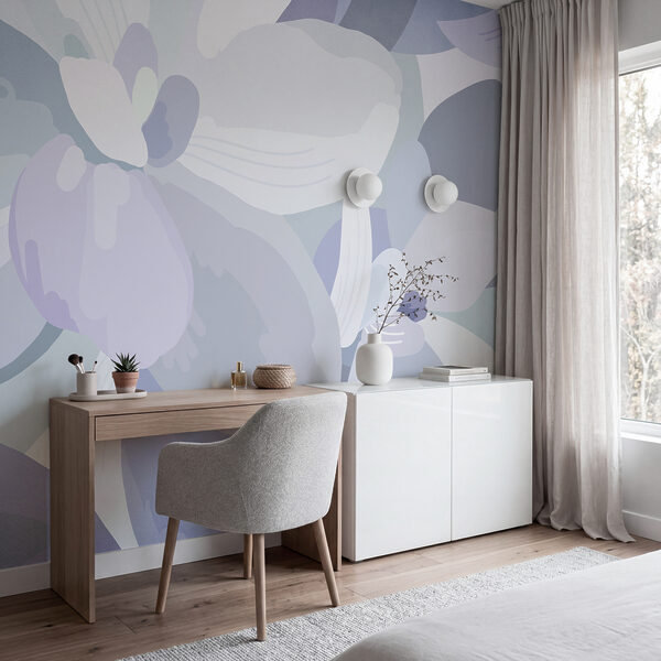 Motif abstrait floral aux tons pastel doux Motif abstrait floral aux tons pastel doux