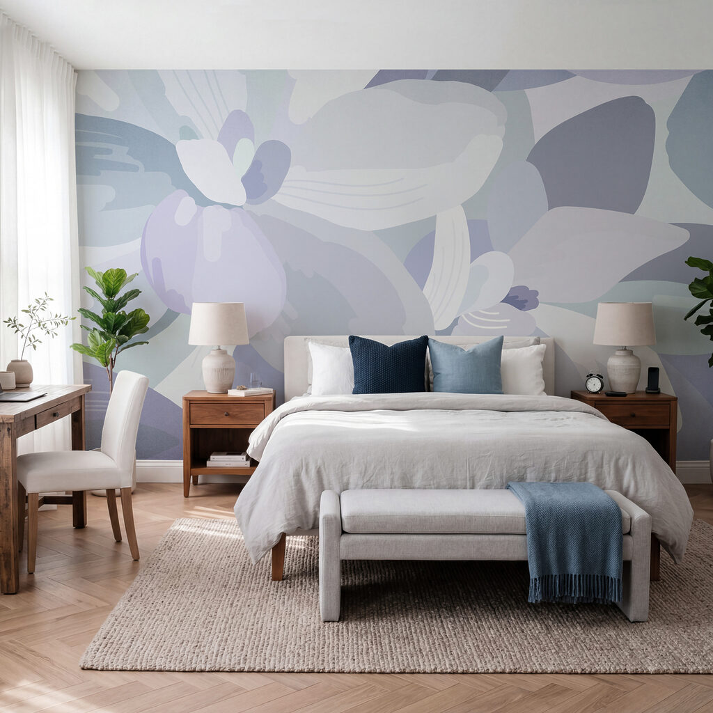 Motif abstrait floral aux tons pastel doux Motif abstrait floral aux tons pastel doux