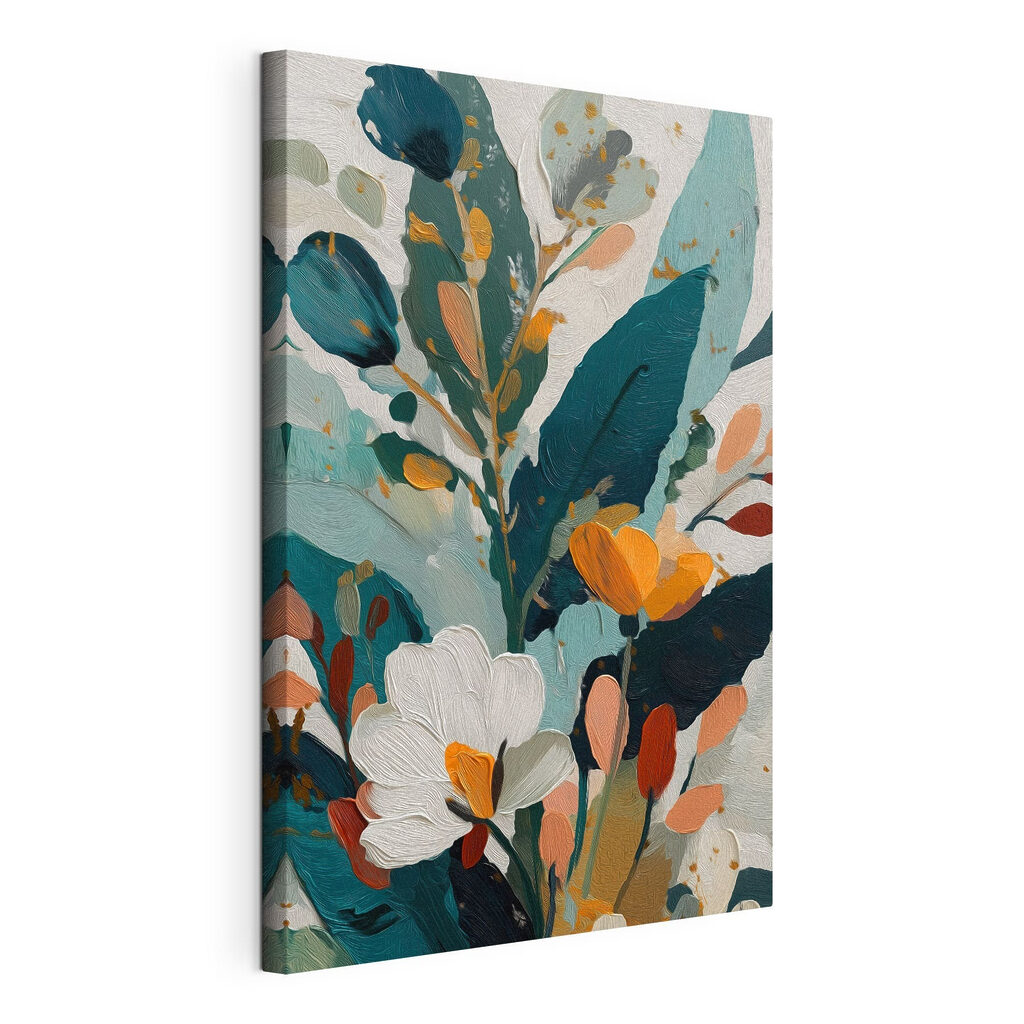 Painting of flowers and leaves Painting of flowers and leaves