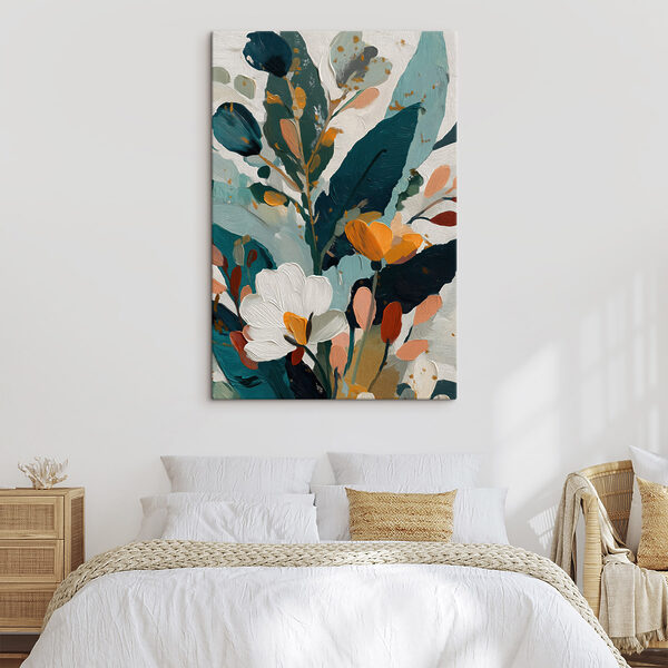 Painting of flowers and leaves Painting of flowers and leaves
