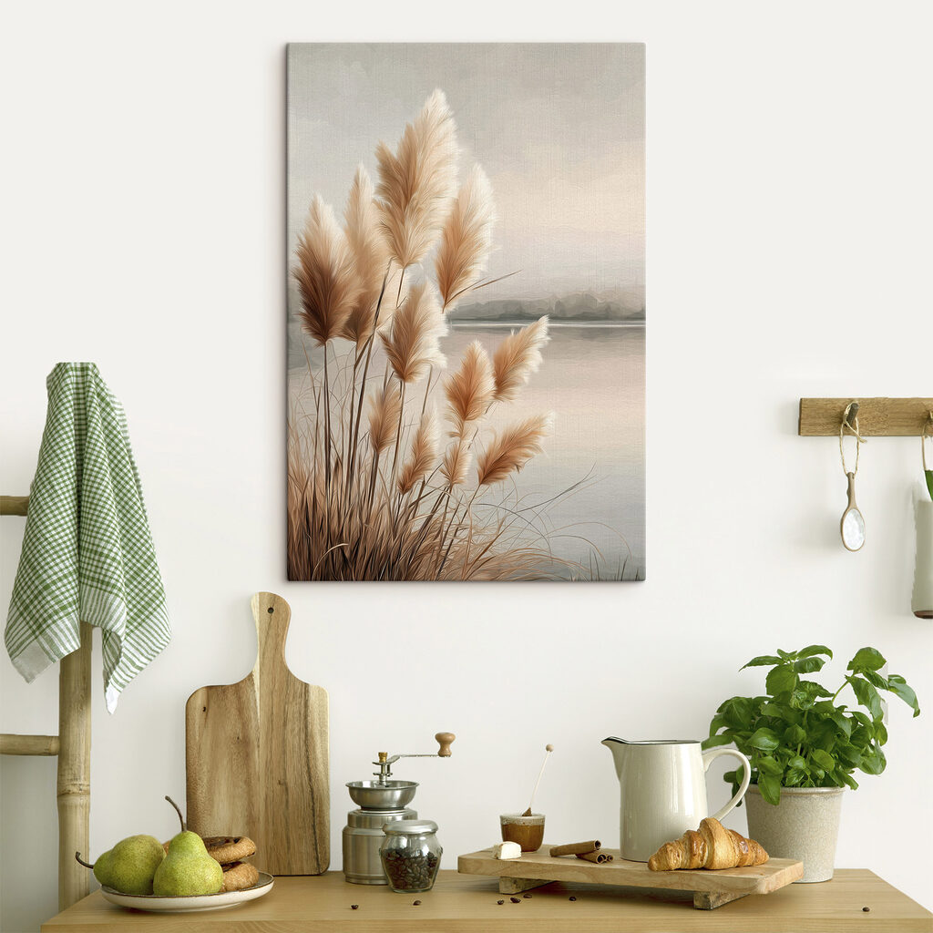 Gentle grasses by the water's edge Gentle grasses by the water's edge