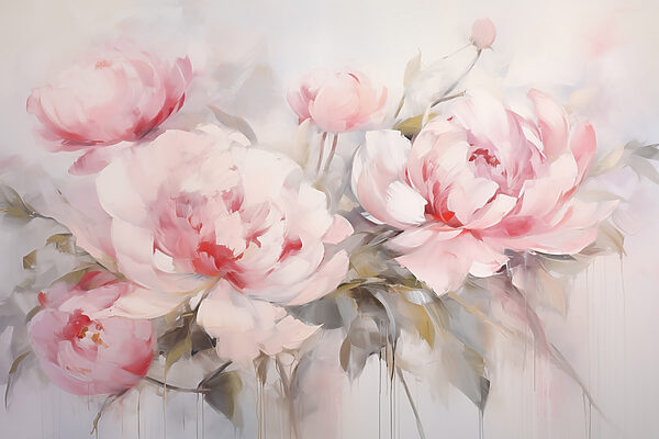 Painting of pink flowers Painting of pink flowers