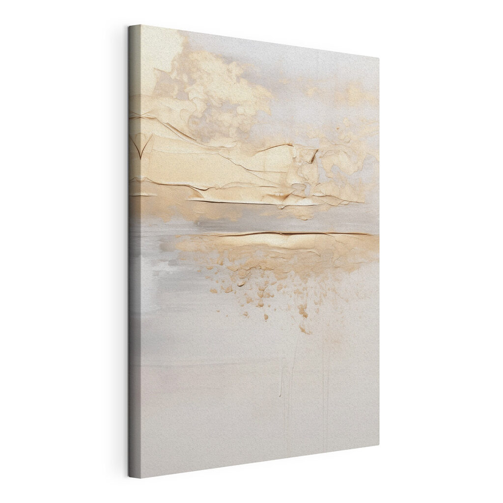 White wall with brown paint