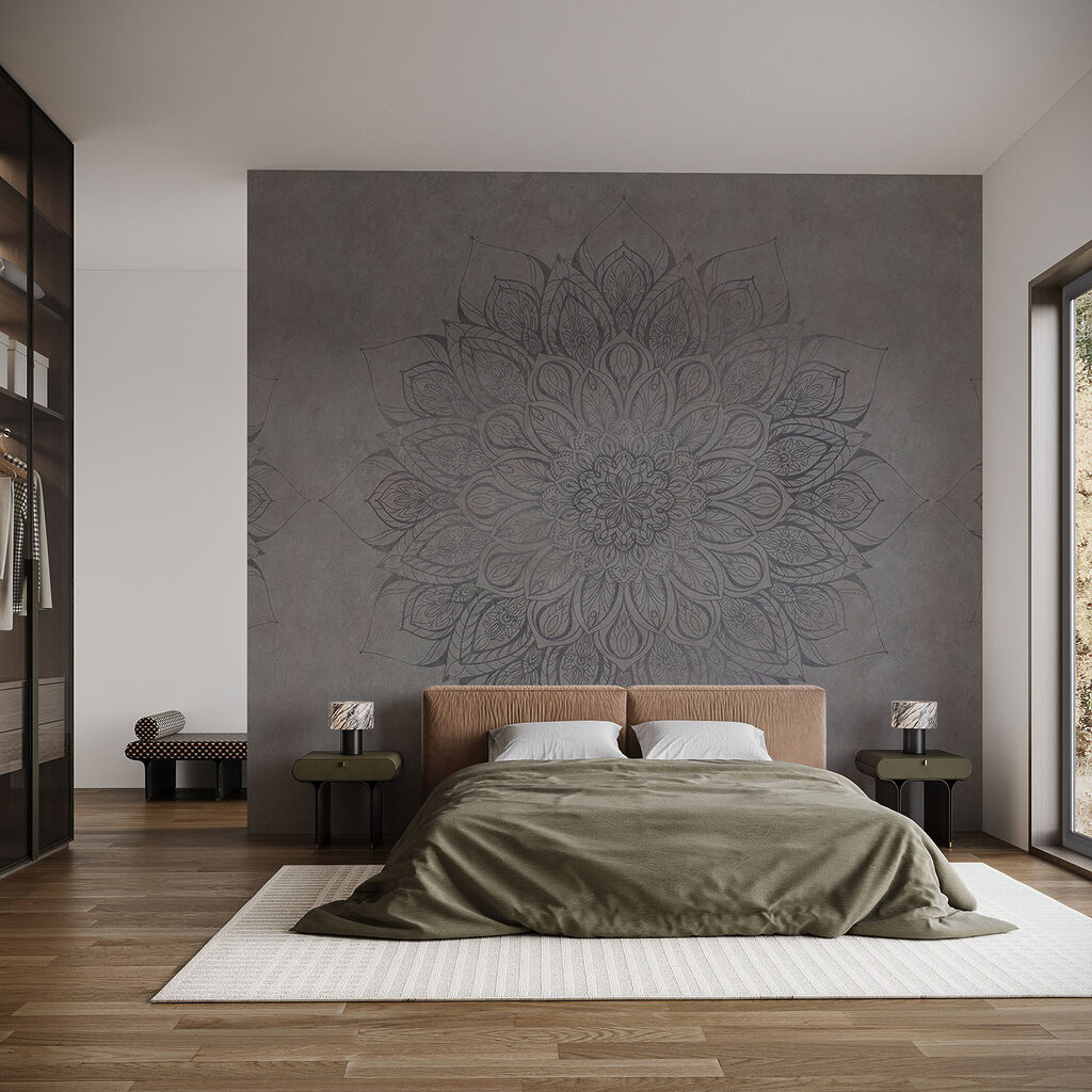 Mandala gris et noir Mandala gris et noir