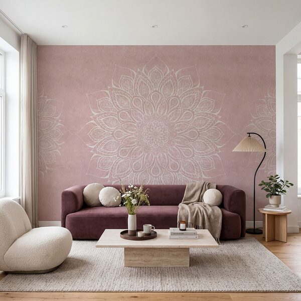 Mandala blanc et rose Mandala blanc et rose