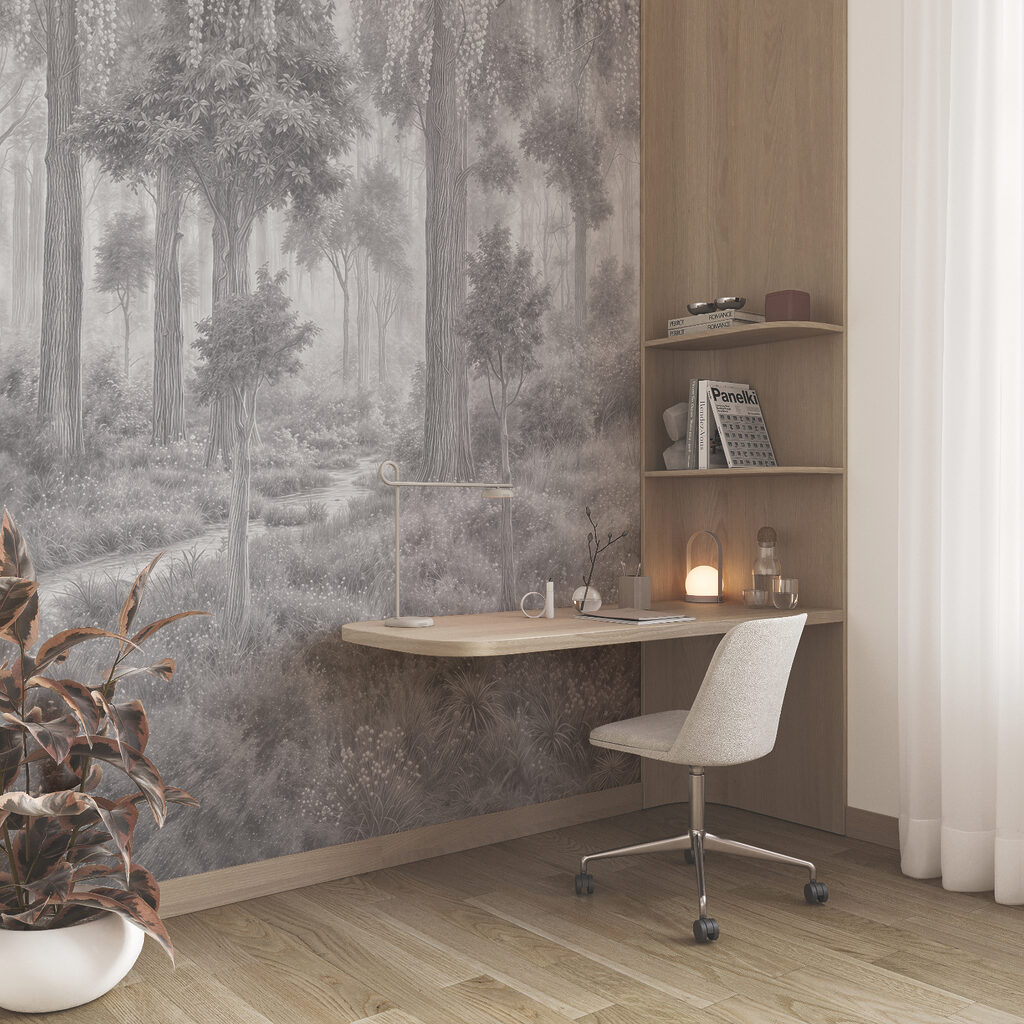 Forêt avec des arbres et des plantes Forêt avec des arbres et des plantes