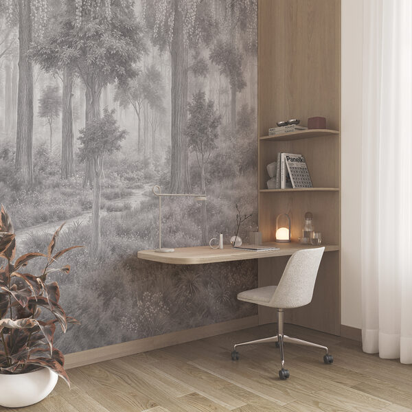 Forêt avec des arbres et des plantes Forêt avec des arbres et des plantes