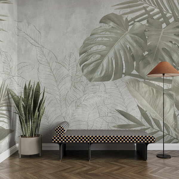 Feuillage tropical aux tons doux Feuillage tropical aux tons doux