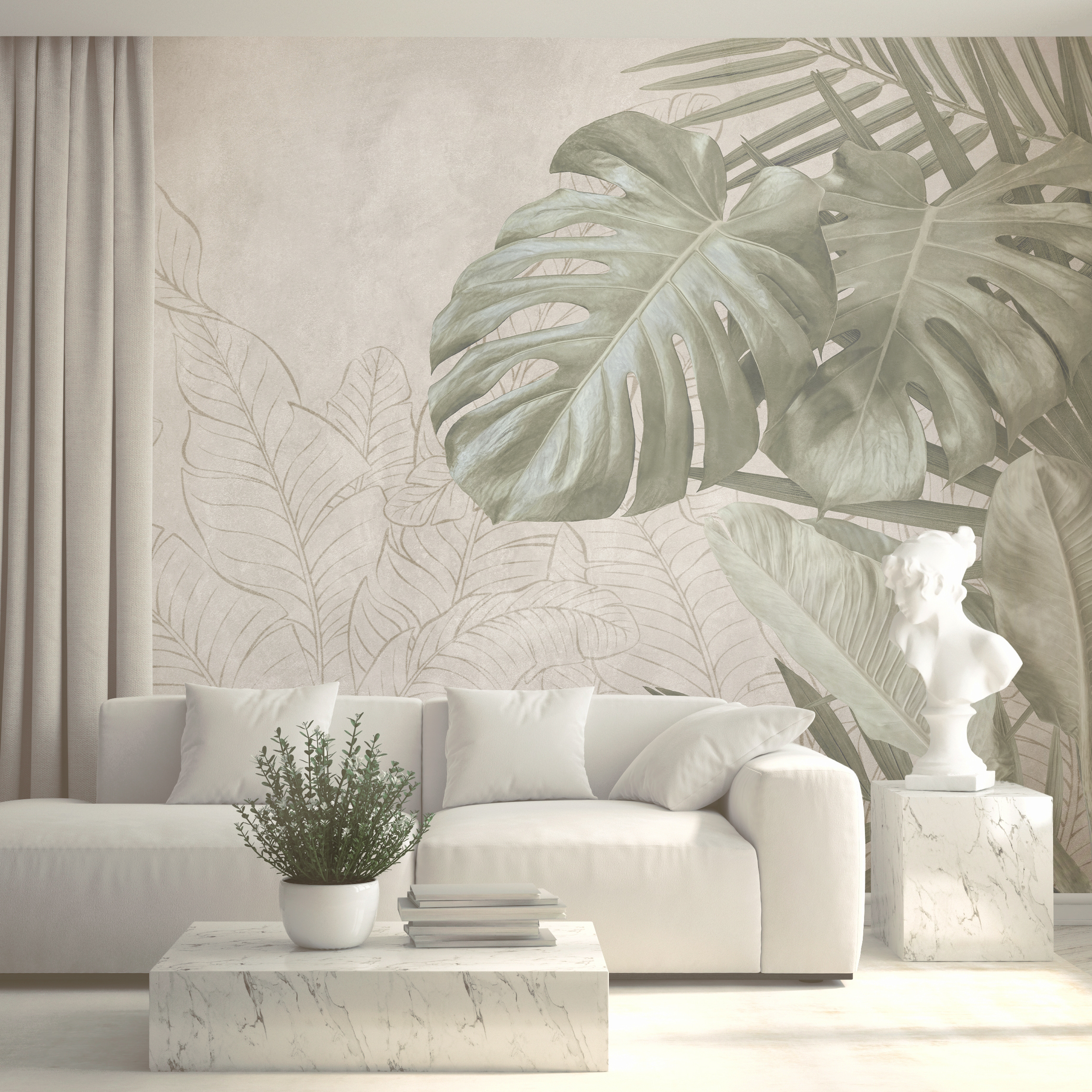 Des tons verts naturels sur un fond doux Des tons verts naturels sur un fond doux