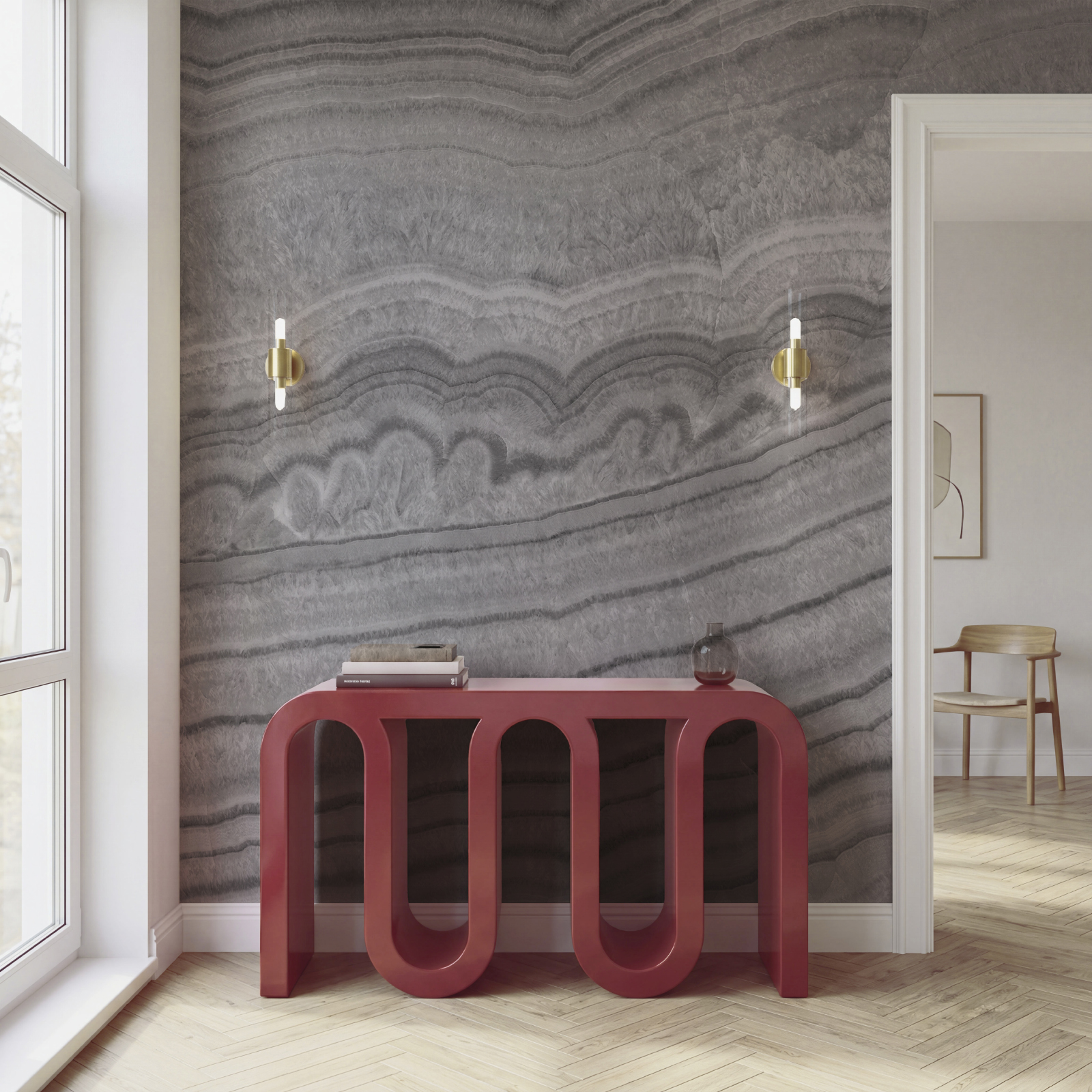 Des ondulations naturelles dans un design monochrome