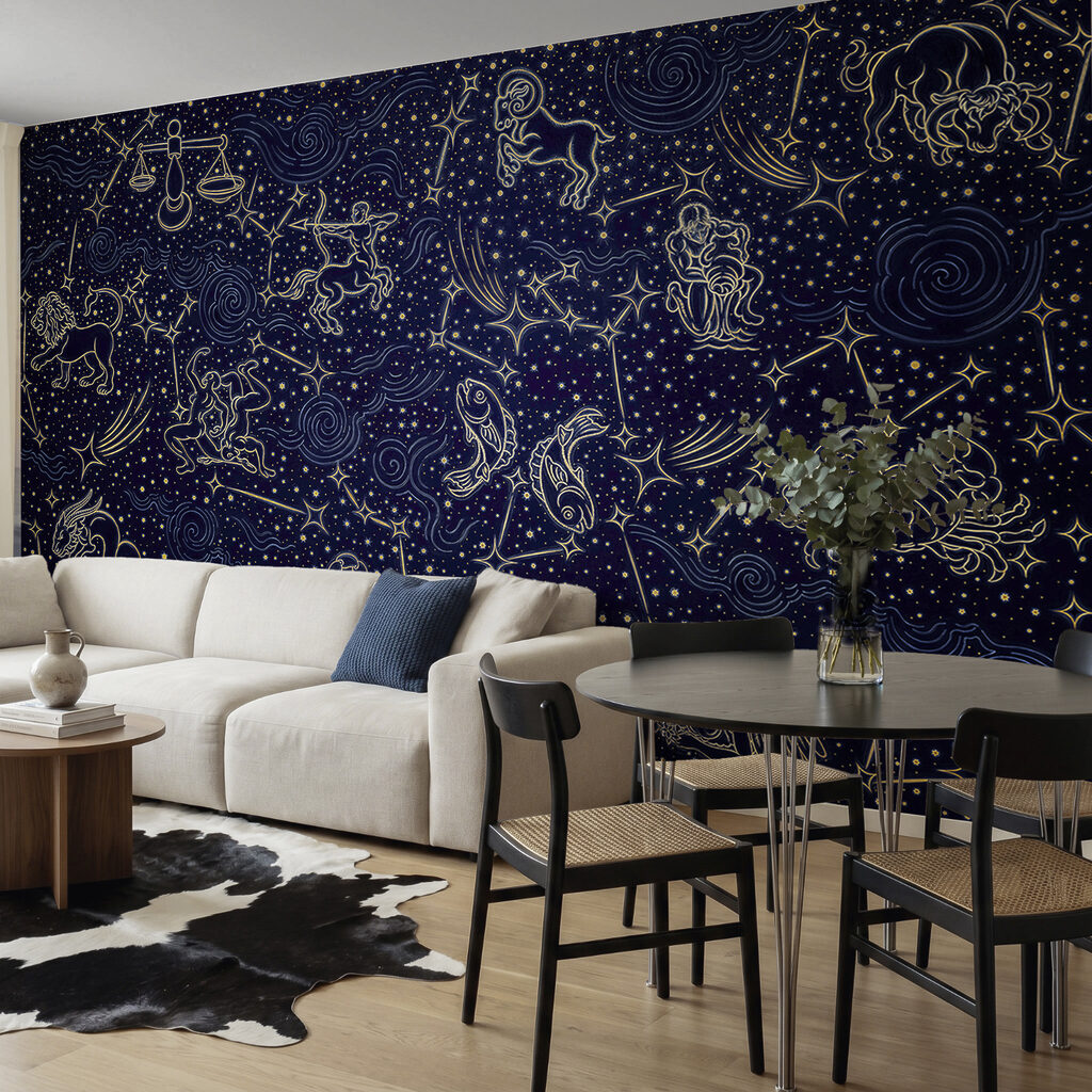 Constellations et étoiles sur fond noir Constellations et étoiles sur fond noir