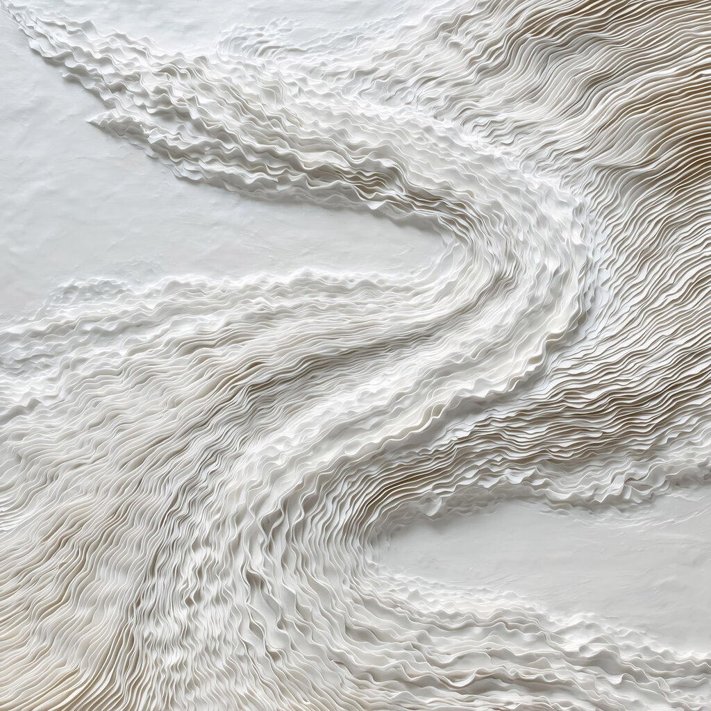 White surface with wavy lines White surface with wavy lines